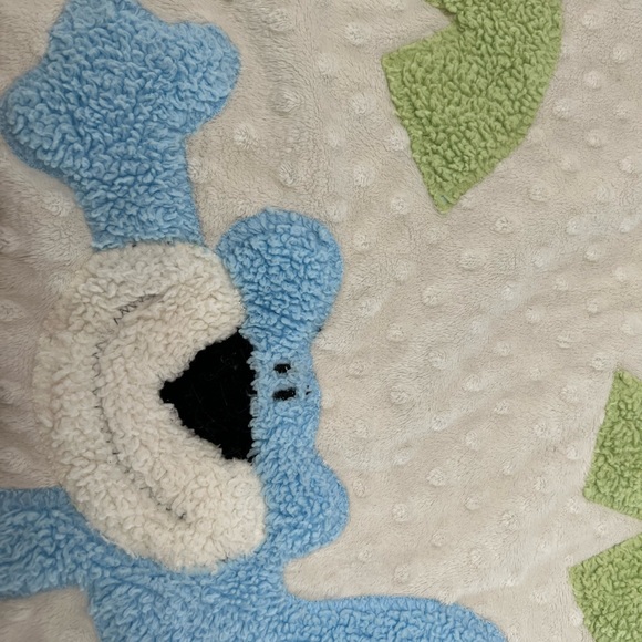 boogie baby giraffe and monkey baby Blanket green and blue - Picture 2 of 7